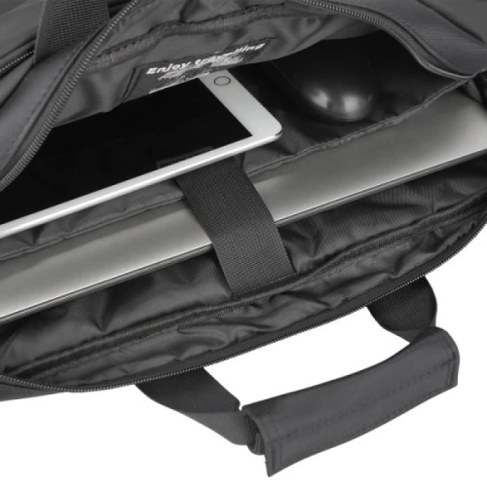 Сумка для ноутбука 15.6" Modecom Porto, Black, поліестер / екошкіра, 40х30х7 см (TOR-MC-PORTO-15)