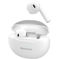 Навушники Blackview AirBuds 6, White, Bluetooth 5.3, мікрофон, ANC, 32 Ом, 119 дБ, акумулятор 320 mAh, IPX7, Type-C, радіус дії до 10 м, час роботи до 20 год (6931548308041)