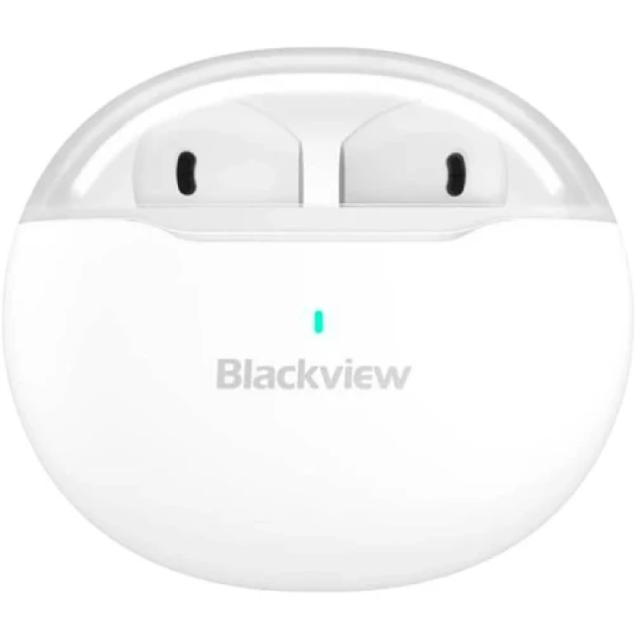 Навушники Blackview AirBuds 6, White, Bluetooth 5.3, мікрофон, ANC, 32 Ом, 119 дБ, акумулятор 320 mAh, IPX7, Type-C, радіус дії до 10 м, час роботи до 20 год (6931548308041)