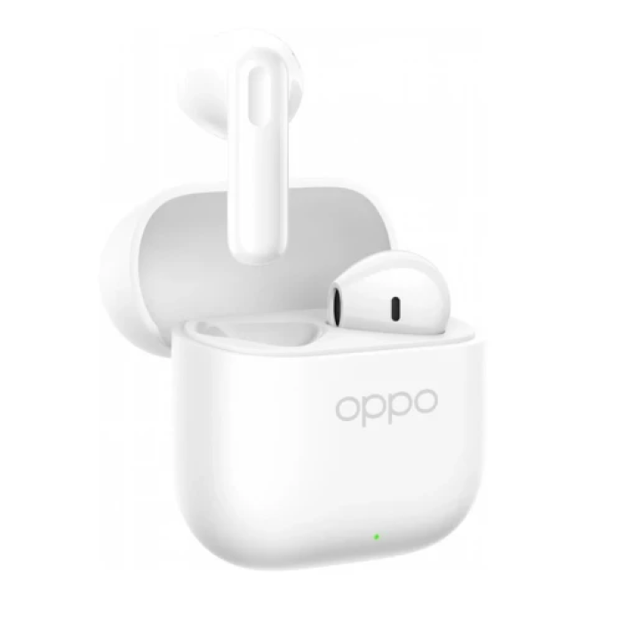 Навушники бездротові OPPO Enco Air 4, White, Bluetooth 5.4, мікрофон, динамік 12.4 мм, активне шумозаглушення, акумулятор 58 mAh (навушники) / 440 mAh (кейс), IP55 (ETEG1)