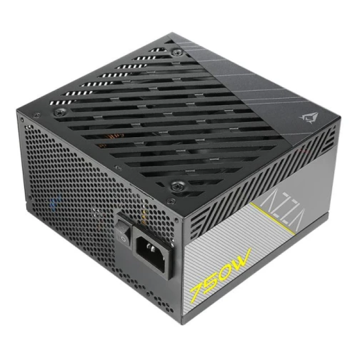 Блок живлення 750 Вт, AZZA, Black, 80+ Bronze, 12 см, 2xMolex / 6xSATA / 1x16-pin / 3x6+2-pin / 1x20+4-pin / 2x4+4-pin, захист OCP/OVP/OPP/SCP/OTP/UVP, ATX 3.1 (PSAZ-750W(ATX3.1))