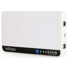 Джерело безперебійного живлення для роутера EnerGenie EG-UPS-DC18, White, 6600 mAh (18Wh), 1xDC (12V/1.5A или 15V/1.2A), індикатор заряду