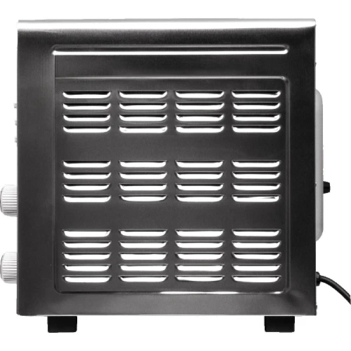 Електродуховка Liberton LEO-501E Inox, 2000W, 50л, 70-250 °C, 3 режими приготування, конвекція, підсвічування, гриль, деко, тримач для деки та рожна, піддон для жиру, рожен