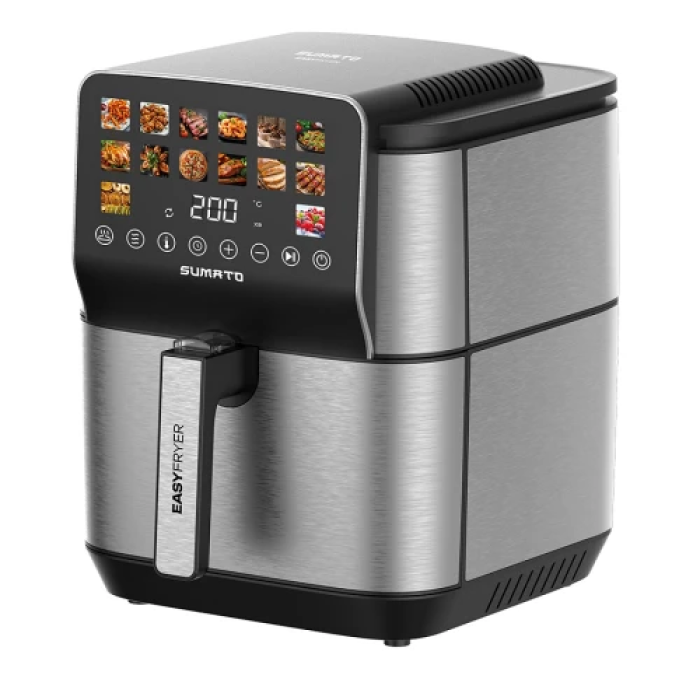 Мультипіч Sumato SU-03AF02, Inox, 2100 (1700+400)W, 8.5 л, 14 програм, сенсорне керування, сенсорний дисплей, термостат, таймер, 80-200 ˚C