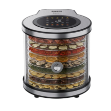 Сушарка для овочів та фруктів Sumato SU-04FD01, Inox, 700W, сенсорне керування, 8 ярусів, об'єм 15л, таймер, температурний контроль 35-75 °C