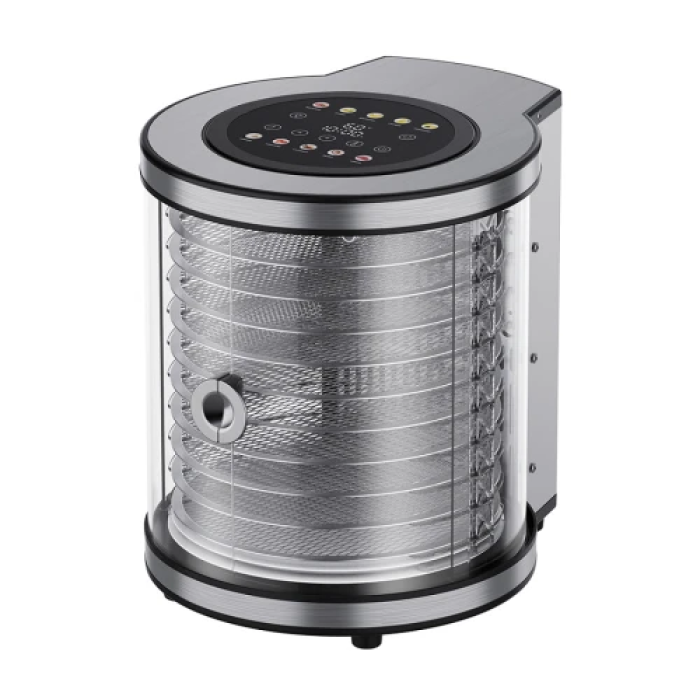 Сушарка для овочів та фруктів Sumato SU-04FD02, Inox, 850W, сенсорне керування, 10 ярусів, об'єм 18л, таймер, температурний контроль 35-75 °C