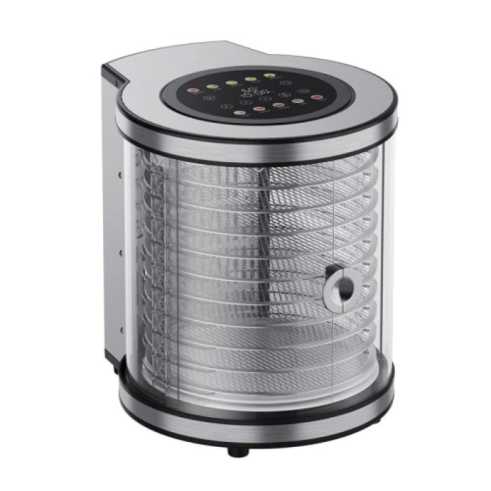 Сушарка для овочів та фруктів Sumato SU-04FD02, Inox, 850W, сенсорне керування, 10 ярусів, об'єм 18л, таймер, температурний контроль 35-75 °C