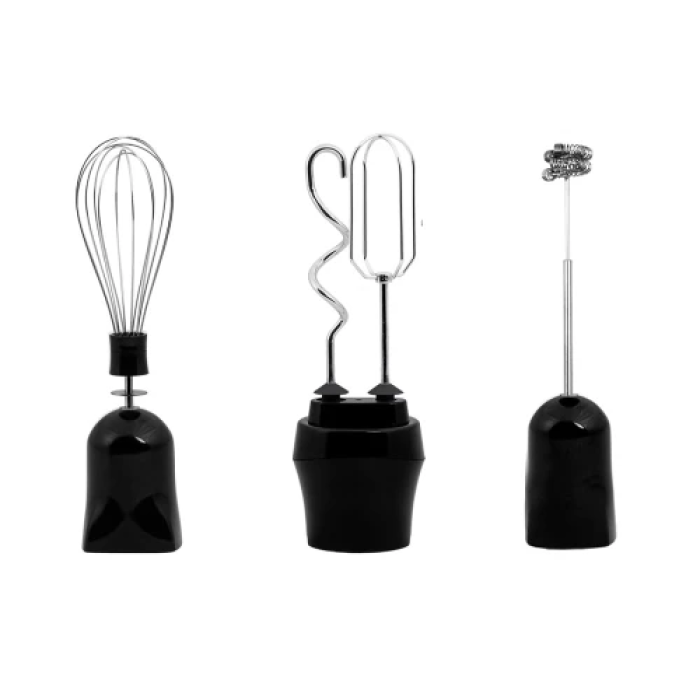 Блендер Sumato SU-08HB01, Black/Inox, 1000W, занурювальний, 2 швидкості, об'єм чаші 2000 мл, 20 насадок, регулювання швидкості, турбо режим