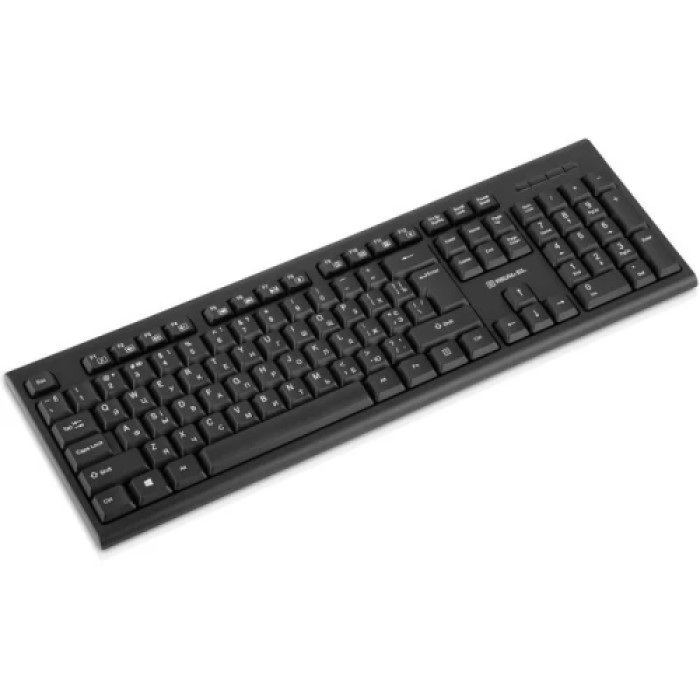 Клавіатура REAL-EL RK-507, Black, USB, мембранна, 104 кнопки