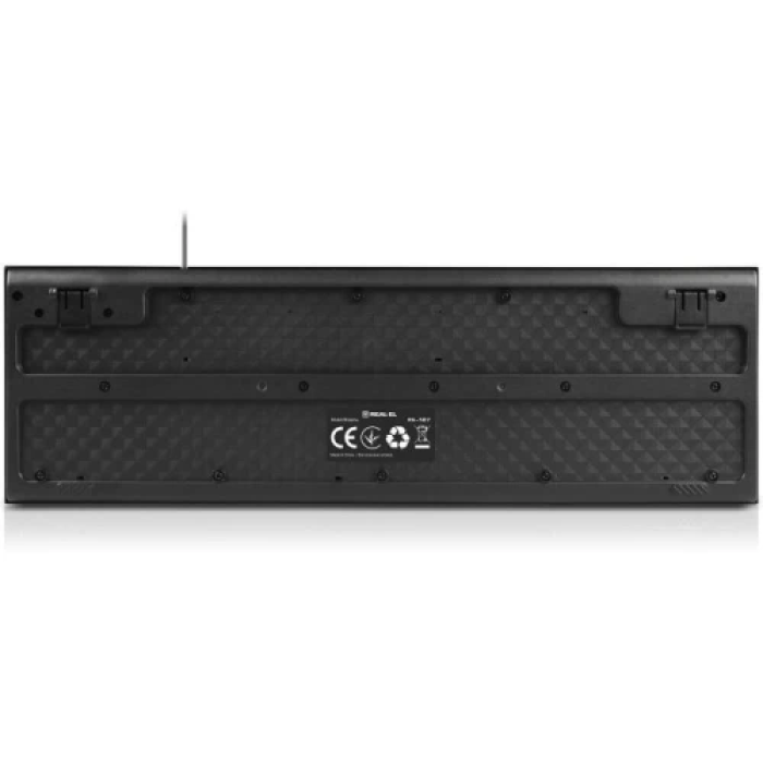 Клавіатура REAL-EL RK-507, Black, USB, мембранна, 104 кнопки
