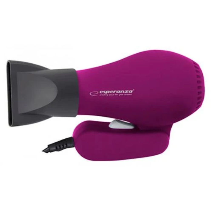 Фен Esperanza EBH003P Aurora, Pink, 750 Вт, дорожній, 1 швидкість, 2 температурні режими, концентратор