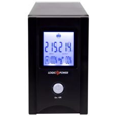 ДБЖ LogicPower UL850VA/2 розетки, 5 ступ. AVR, 7.5Ач12В, чорний корпус (1456)