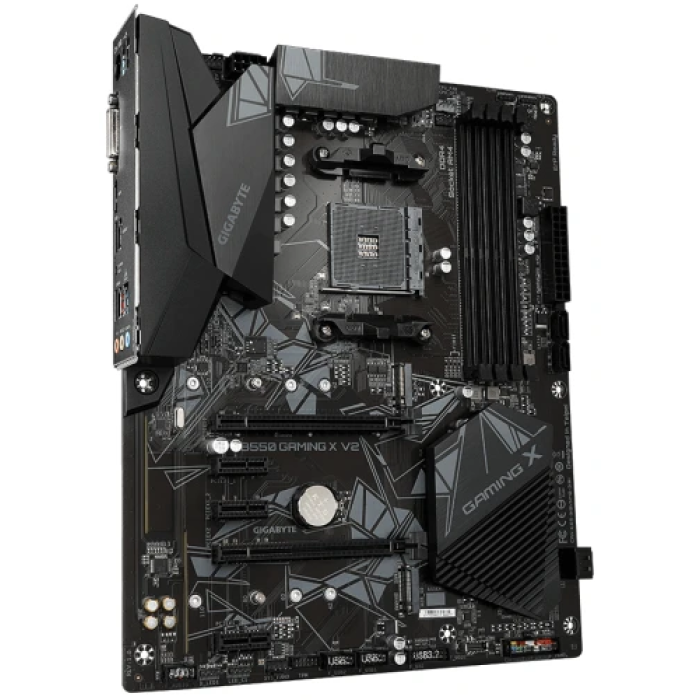 Мат.плата AM4 (B550) Gigabyte B550 GAMING X V2, B550, 4xDDR4, CrossFireX, Int.Video(CPU), 4xSATA3, 2xM.2, 1xPCI-E 16x 4.0, 1xPCI-E 16x 3.0, 3xPCI-E 1x 3.0, ALC887, GLan, 6xUSB3.2/6xUSB2.0, DVI-D/HDMI, ATX