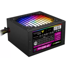 Блок живлення 800 Вт, GameMax VP-800 RGB, Black, 80+ Bronze, Active PFC, 12 см, 3xMolex / 6xSATA / 2x2+6-pin / 1x4+4-pin / 1x20+4-pin, захист OVP / UVP / OCP / OLP / OPP / SCP (VP-800-RGB)