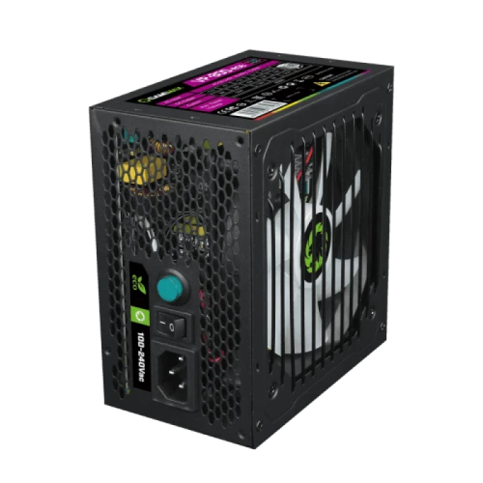 Блок живлення 800 Вт, GameMax VP-800 RGB, Black, 80+ Bronze, Active PFC, 12 см, 3xMolex / 6xSATA / 2x2+6-pin / 1x4+4-pin / 1x20+4-pin, захист OVP / UVP / OCP / OLP / OPP / SCP (VP-800-RGB)