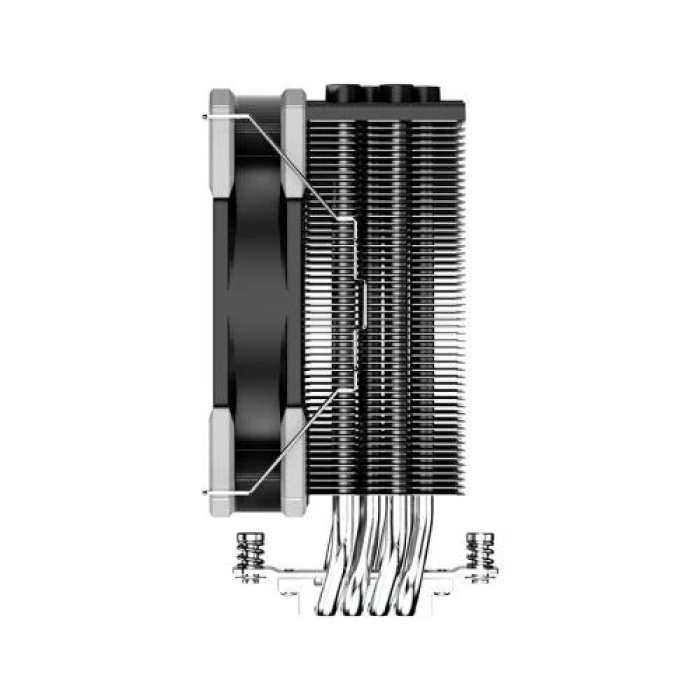 Кулер для процесора ID-Cooling SE-214-XT Basic; Intel: 18511700/1200/1151/1150/1155/1156, AMD: AM4/AM5, 124x72x150 мм, 4-pin