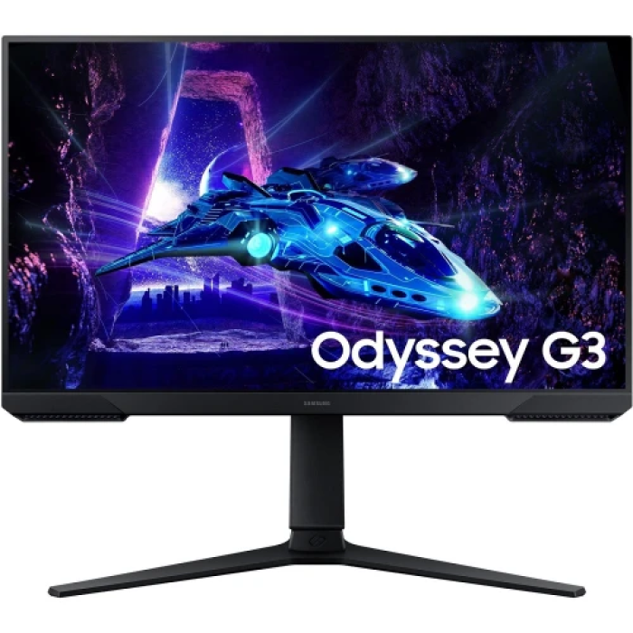 Монітор 24" Samsung Odyssey G3, Black, WLED, VA, 1920x1080 (16:9), 1 мс, 180 Гц, 250 кд/м², 3000:1, 178°/178°, HDMI/DP, VESA 100x100, AMD FreeSync (LS24DG302EIXCI)