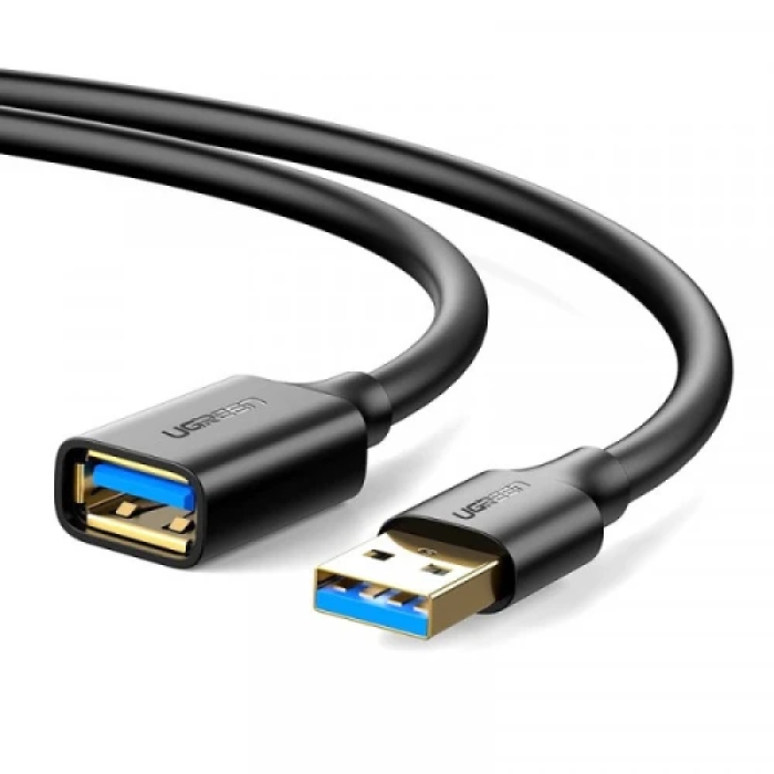 Кабель USB 3.0 AM - USB AF, 3 м, Black, Ugreen US129 (30127)