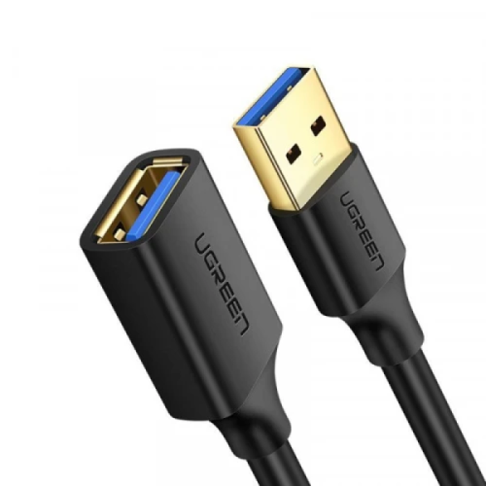 Кабель USB 3.0 AM - USB AF, 3 м, Black, Ugreen US129 (30127)