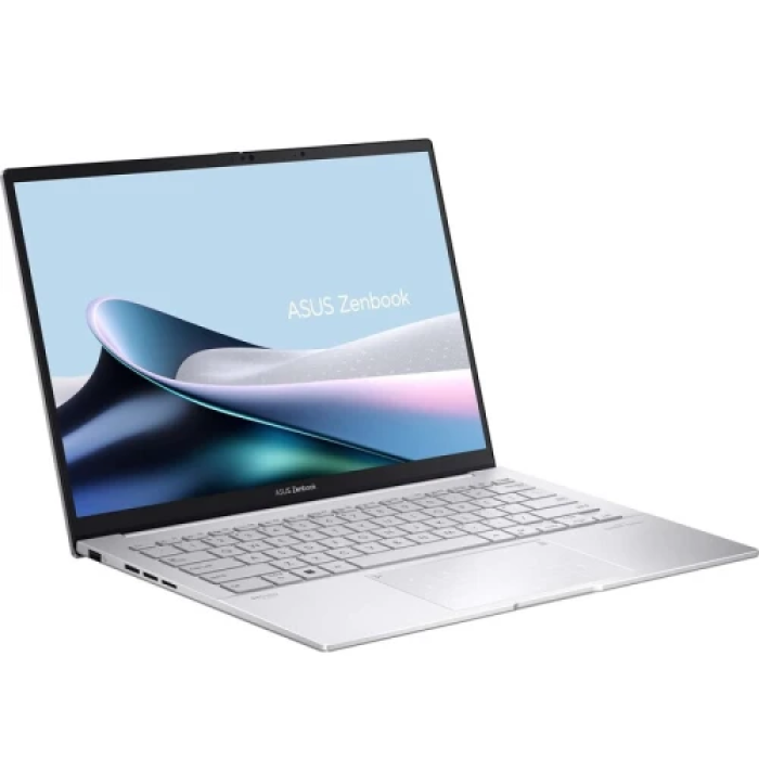 Ноутбук 14" Asus Zenbook 14 OLED UX3405CA-QL293 (90NB14W4-M00BH0) Silver, 14" (1920x1200, 60Гц), Intel Core Ultra 7 255H (16x2.0-5.1GHz), 32Gb LPDDR5x, 1TB SSD, Arc Graphics, Wi-Fi 7, Bluetooth 5.4, 2xThunderbolt 4/USB 3.2, HDMI, 75Wh, DOS, Стіл