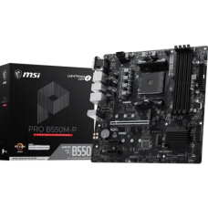 Мат.плата AM4 (B550) MSI PRO B550M-P, B550, 4xDDR4, Int.Video(CPU), 4xSATA3, 2xM.2, 1xPCI-E 16x 4.0, 2xPCI-E 1x 3.0, ALC897, RTL8111H, 6xUSB3.2/6xUSB2.0/1xUSB-C3.2, VGA/DVI-D/HDMI, MicroATX