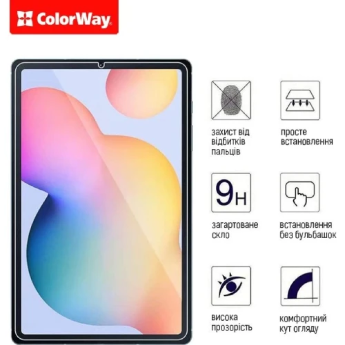 Захисне скло для планшета Samsung Galaxy Tab S9 FE+ 12.4", ColorWay (CW-GTSGX610)