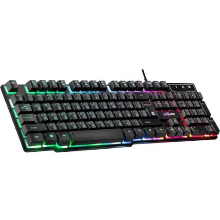 Клавіатура Defender Mayhem GK-360DL UA Black, USB, RGB підсвічування, 19 Anti-Ghost (45362)
