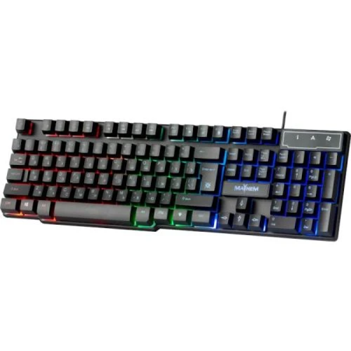 Клавіатура Defender Mayhem GK-360DL UA Black, USB, RGB підсвічування, 19 Anti-Ghost (45362)