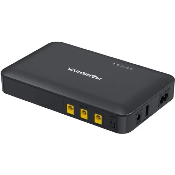 Джерело безперебійного живлення для роутера Marsriva KP1 Plus, Black, 16000 mAh (59.2Wh), 2xDC (12V/1.5A), 1xDC (9V/2.0A), 1xDC (5V/2.1A), 1xUSB (5V/2.1A)