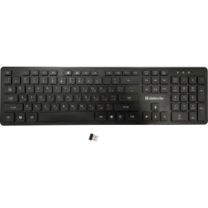 Клавіатура бездротова Defender Comfort MT UA, Black, USB адаптер 2.4 ГГц, 104 кнопки (мембранні), кабель 1.5 м (450950)