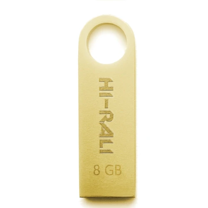 Флеш накопичувач USB 8Gb Hi-Rali Shuttle, Gold, USB 2.0 (HI-8GBSHGD)