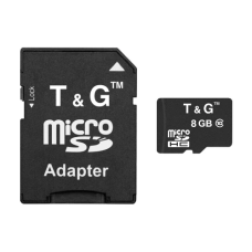 Карта пам'яті microSDHC, 8Gb, T&G, Class10, SD адаптер (TG-8GBSDCL10-01)