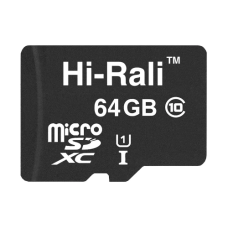 Карта пам'яті microSDXC, 64Gb, Hi-Rali, Class10 UHS-I U1, без адаптера (HI-64GBSDCL10-00)