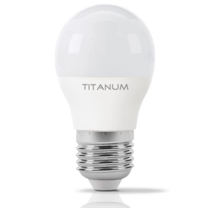 Лампа світлодіодна E27, 6 Вт, 4100K, G45, Titanum, 510 Лм, 220V (TLG4506274)