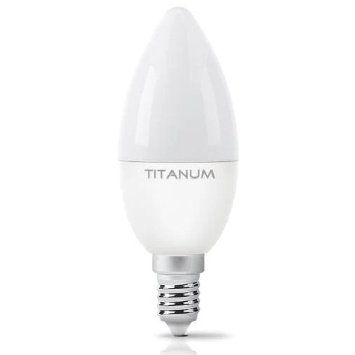 Лампа світлодіодна E14, 6 Вт, 4100K, C37, Titanum, 510 Лм, 220V (TLС3706144)
