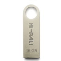 Флешка USB (USB-накопичувач) Hi-Rali Shuttle 16 ГБ, USB 2.0, срібляста