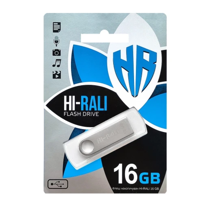 Флешка Hi-Rali Shuttle 16 ГБ з інтерфейсом USB 2.0