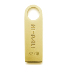 Флеш накопичувач USB 32Gb Hi-Rali Shuttle, Gold, USB 2.0 (HI-32GBSHGD)
