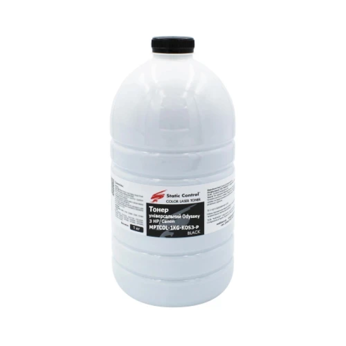 Тонер HP / Canon Universal, Black, 1 кг, Static Control "Odyssey 3" (MPTCOL-1KG-KOS3-P)