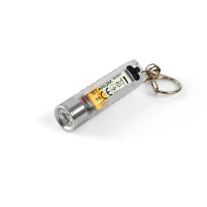 Ліхтар ручний Titanum T15, Grey, 170 Лм, TIR лінза, вбудований акумулятор 180 mAh Li-ion, Type-C, IPX3 (TLF-T15)