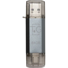 Флеш накопичувач USB 64Gb T&G Star TG009TC, Silver, Type-C / USB 2.0 (TG009TC-64GSL)