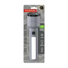 Ліхтар ручний Titanum T25, Grey, 1100 Лм, світлодіод LED + COB, до 185 м, вбудований акумулятор Li-ion 2000 mAh, Type-C, IPX2 (TLF-T25)