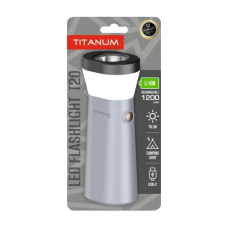Ліхтар ручний Titanum T20, Grey, 70 Лм, світлодіод LED + COB, вбудований акумулятор 18650 Li-ion 1200 mAh, Type-C, IPX2 (TLF-T20)