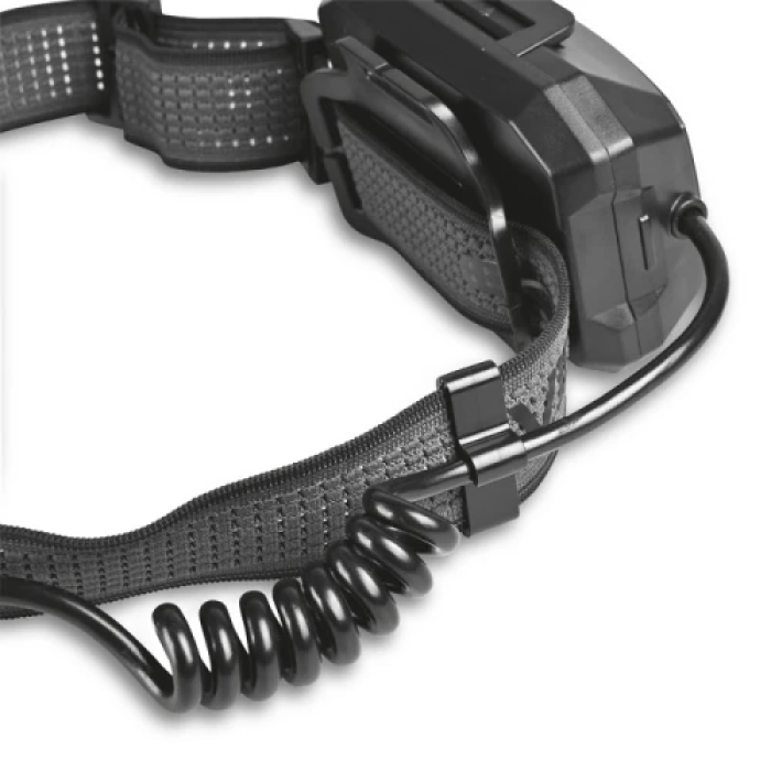 Ліхтар налобний Videx H057, Black, 1700 Лм, 5000K, до 286 м, 5 режимів роботи, світлодіод Luminus SST40 20W, акумулятор Li-ion 18650 2x2200 mAh, Type-C, IP65 (VLF-H057)