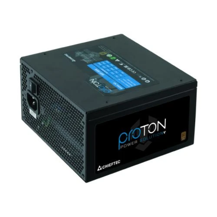 Блок живлення 600 Вт, Chieftec PROTON, Black, 80+ Bronze, Active PFC, 12 см, 3xMolex / 6xSATA / 2x6+2-pin / 1x20+4-pin / 1x4+4-pin, захист AFC/OCP/OPP/OTP/OVP/SCP/SIP/UVP, ATX 12V 2.3 (BDF-600S)
