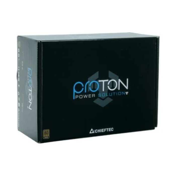 Блок живлення 600 Вт, Chieftec PROTON, Black, 80+ Bronze, Active PFC, 12 см, 3xMolex / 6xSATA / 2x6+2-pin / 1x20+4-pin / 1x4+4-pin, захист AFC/OCP/OPP/OTP/OVP/SCP/SIP/UVP, ATX 12V 2.3 (BDF-600S)