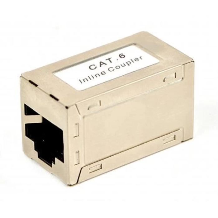 Розетка з’єднувальна для RJ45 (мама <-> мама), Grey, Cablexpert CAT 6, FTP, екранована (NCA-LC6S-01)