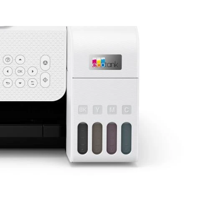 БФП струменевий кольоровий A4 Epson L3266, White, WiFi, 5760х1440 dpi, до 33/15 стор/хв, РК-екран 3.7 см, USB, вбудоване СБПЧ, чорнило Epson 103 (C11CJ66411)
