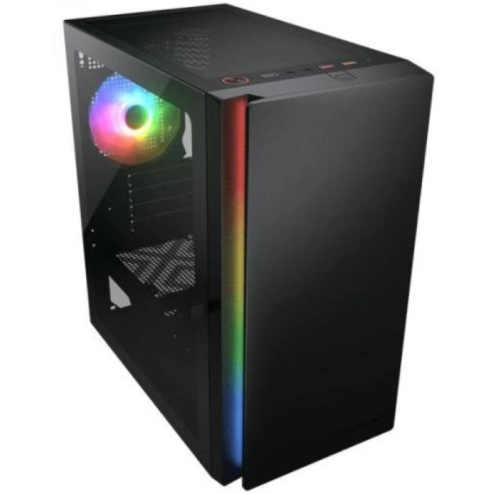 Корпус Cougar Purity RGB Black, без БЖ, Micro ATX / Mini ITX, USB 3.0 x2, USB 2.0 x1, RGB підсвічування, 1x120 ARGB, загартоване скло, 200x392x360 мм