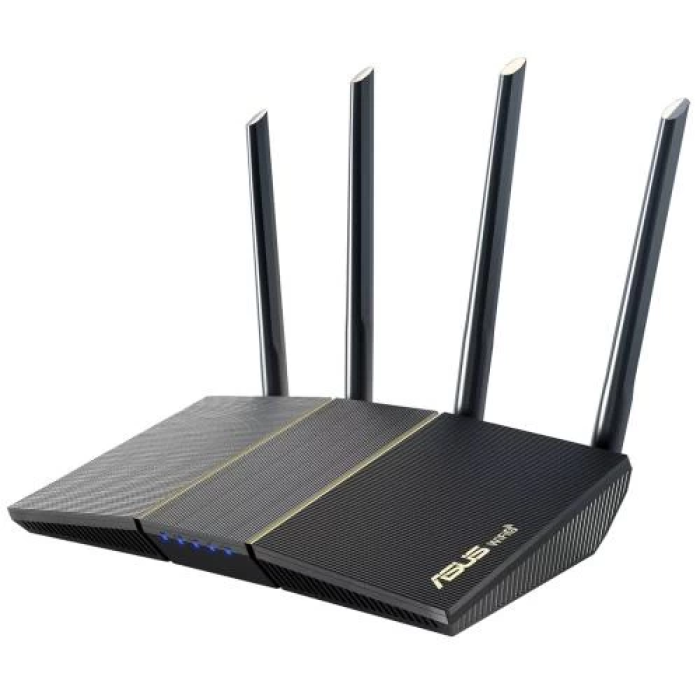 Роутер Asus RT-AX57, Black, WiFi 6 (2.4GHz до 574 MB/s / 5GHz до 2402 MB/s), 4xGLan, 1xGWan, 4 дводіапазонні антени